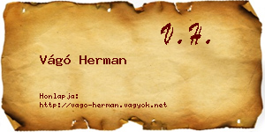 Vágó Herman névjegykártya