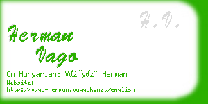 herman vago business card